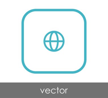 Dünya simgesinin vektör illüstrasyon tasarımı