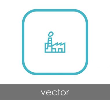 Fabrika simgesi, sınaî-vektör çizim 