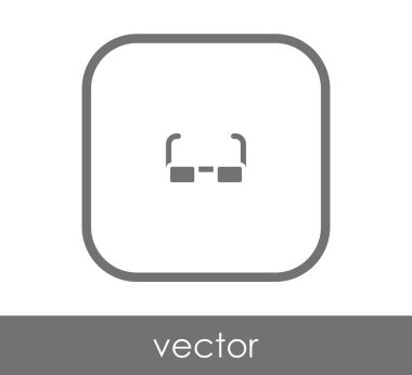 gözlük simgesi vektör illüstrasyonu