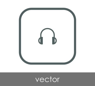 kare kulaklık kutsal kişilerin resmi, vektör çizim