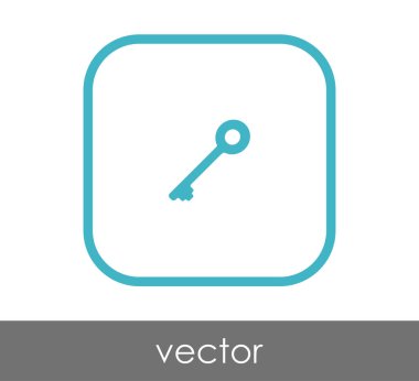 ev anahtar simgesi, vektör çizim