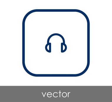 kare kulaklık kutsal kişilerin resmi, vektör çizim