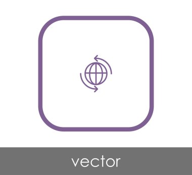 Dünya simgesinin vektör illüstrasyon tasarımı