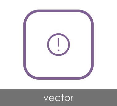 ünlem işareti simgesi, işaret, vektör çizim 