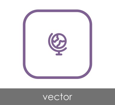 Dünya simgesinin vektör illüstrasyon tasarımı