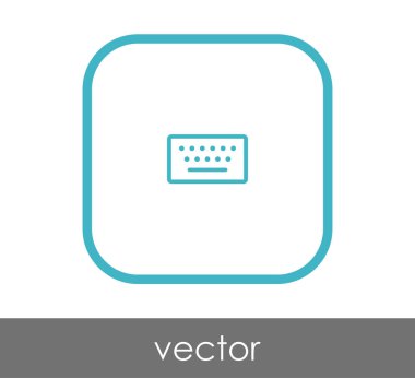 kare klavye simgesini, vektör çizim