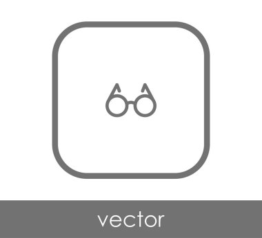 gözlük simgesi vektör illüstrasyonu