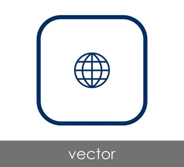 Dünya simgesinin vektör illüstrasyon tasarımı