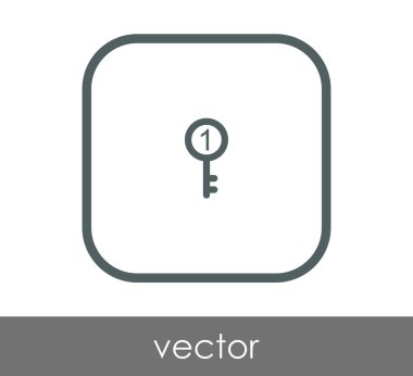 ev anahtar simgesi, vektör çizim