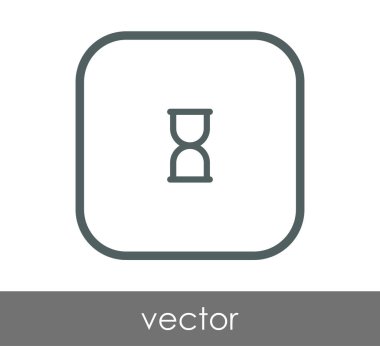 kare kum saati simgesi, vektör çizim