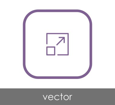 simgesini, genişletin işareti, vektör çizim 