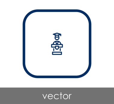 Lisansüstü simge vektör esnaf