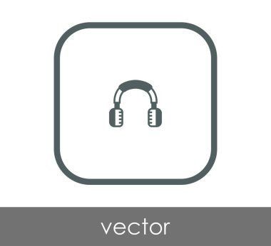 kare kulaklık kutsal kişilerin resmi, vektör çizim