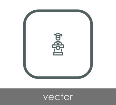 Lisansüstü simge vektör esnaf