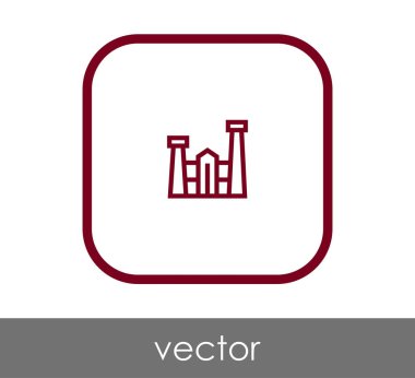 Fabrika simgesi, sınaî-vektör çizim 