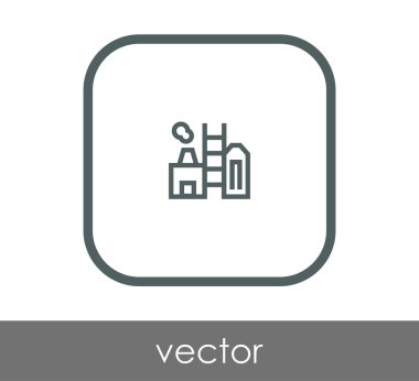 Fabrika simgesi, sınaî-vektör çizim 