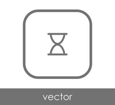 kare kum saati simgesi, vektör çizim