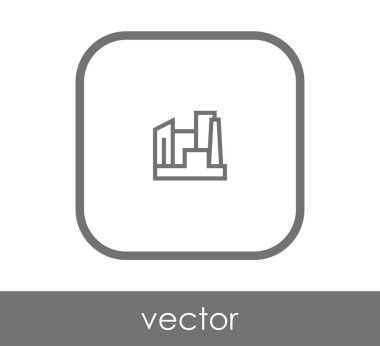 Fabrika simgesi, sınaî-vektör çizim 