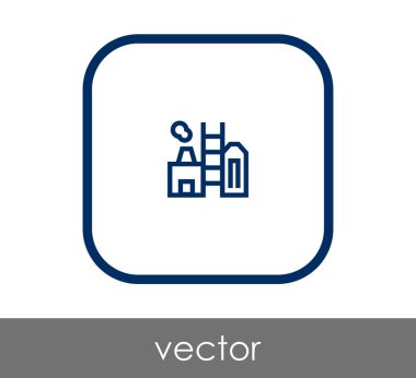 Fabrika simgesi, sınaî-vektör çizim 