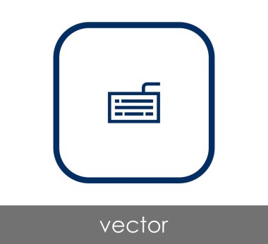 kare klavye simgesini, vektör çizim