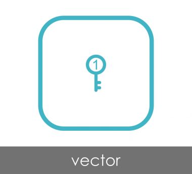 ev anahtar simgesi, vektör çizim