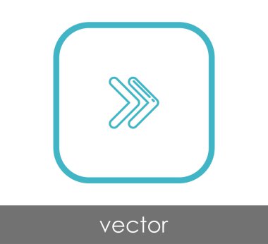 web tasarım ve uygulamaları için hızlı ileri simge