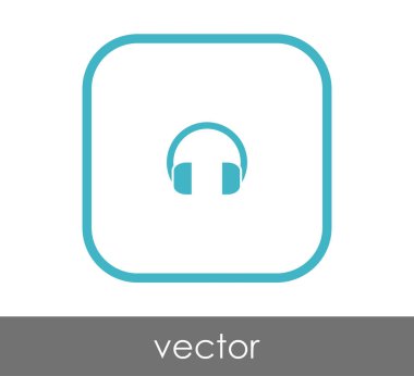 kare kulaklık kutsal kişilerin resmi, vektör çizim