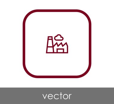 Fabrika simgesi, sınaî-vektör çizim 