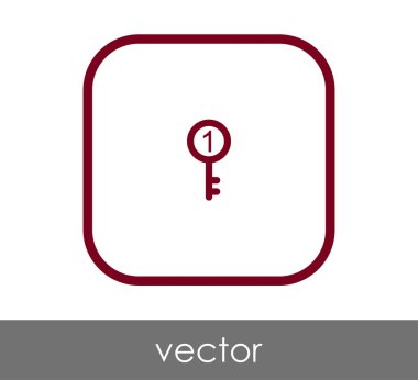 ev anahtar simgesi, vektör çizim