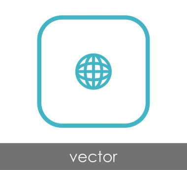 Dünya simgesinin vektör illüstrasyon tasarımı