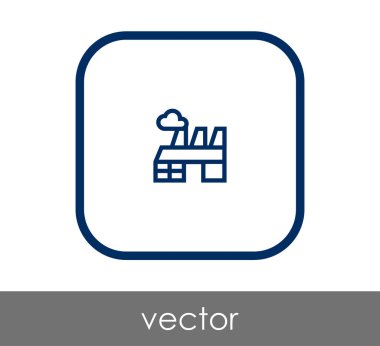 Fabrika simgesi, sınaî-vektör çizim 