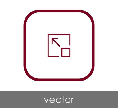 simgesini, genişletin işareti, vektör çizim 