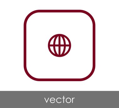 Dünya simgesinin vektör illüstrasyon tasarımı