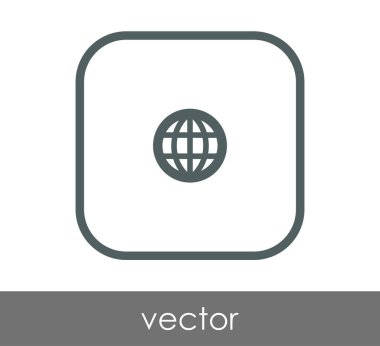 Dünya simgesinin vektör illüstrasyon tasarımı