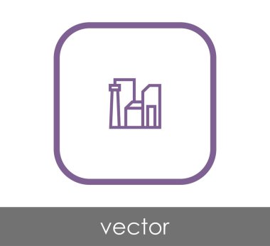 Fabrika simgesi, sınaî-vektör çizim 