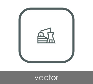 Fabrika simgesi, sınaî-vektör çizim 