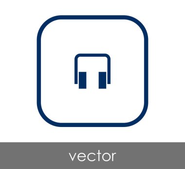 kare kulaklık kutsal kişilerin resmi, vektör çizim