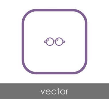 gözlük simgesi vektör illüstrasyonu