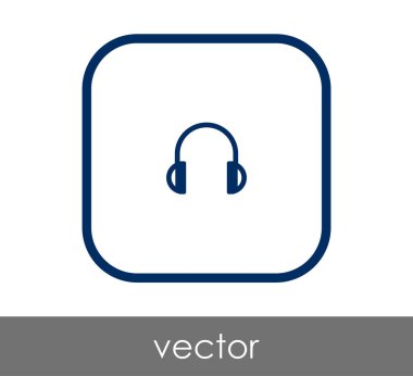 kare kulaklık kutsal kişilerin resmi, vektör çizim