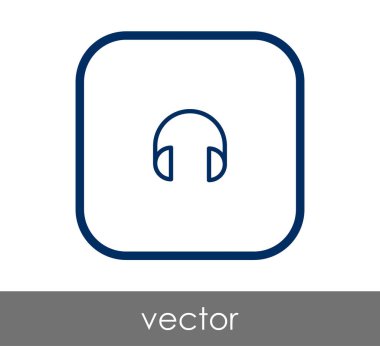 kare kulaklık kutsal kişilerin resmi, vektör çizim