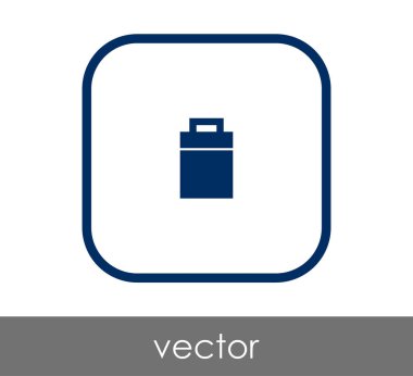 çöp kutusu düz simgesi 