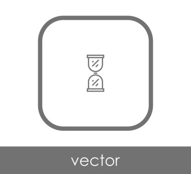 kare kum saati simgesi, vektör çizim