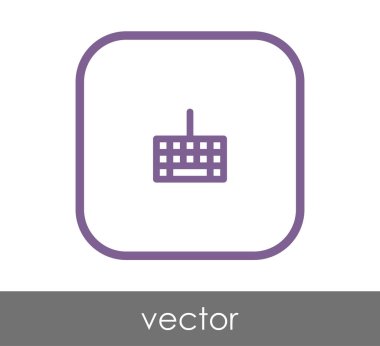 kare klavye simgesini, vektör çizim