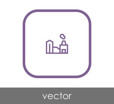 Fabrika simgesi, sınaî-vektör çizim 