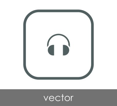 kare kulaklık kutsal kişilerin resmi, vektör çizim