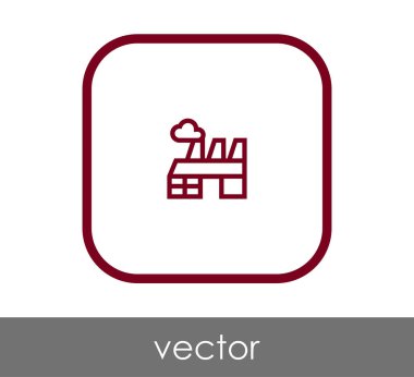 Fabrika simgesi, sınaî-vektör çizim 