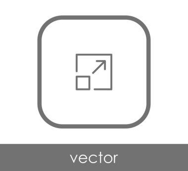 simgesini, genişletin işareti, vektör çizim 