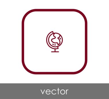 Dünya simgesinin vektör illüstrasyon tasarımı