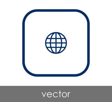 Dünya simgesinin vektör illüstrasyon tasarımı