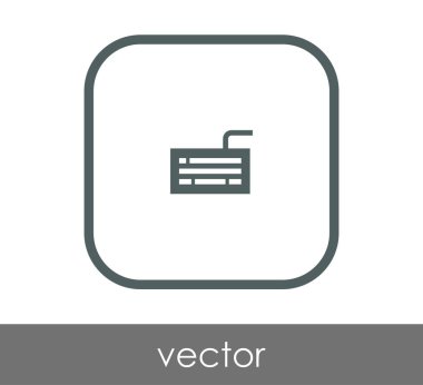 kare klavye simgesini, vektör çizim